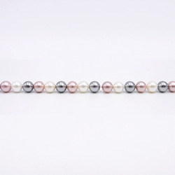 Natural Shell Pearl Beads / ラウンドパールビーズ【 3color mix / 6mm】12個 2枚目の画像