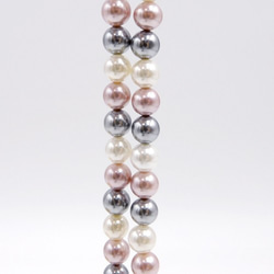 Natural Shell Pearl Beads / ラウンドパールビーズ【 3color mix / 6mm】12個 3枚目の画像