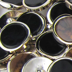 クラシックゴールドエッジ ボタン25mm　(ブラック）　4個 2枚目の画像