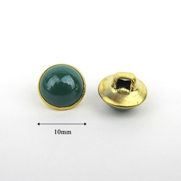 ミニシャンクボタン 10mm【CANDY/ GREEN】 10個 3枚目の画像