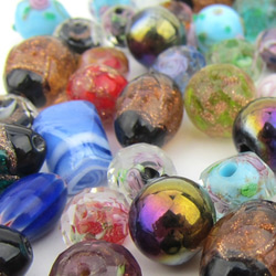 Lampwork Glass Loose Beads Mix １0個 2枚目の画像