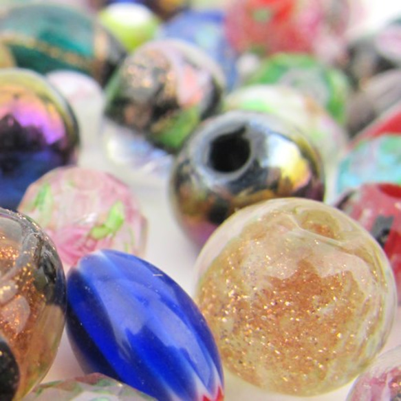 Lampwork Glass Loose Beads Mix １0個 3枚目の画像