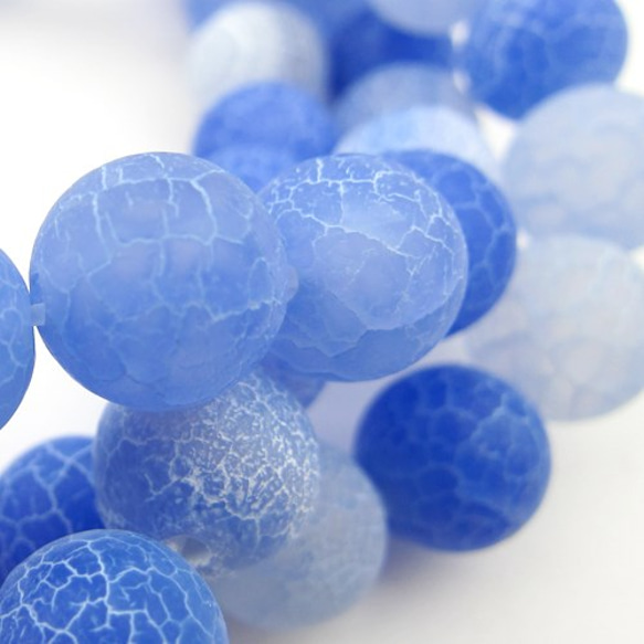 天然石 Ice candy Stone beads 【 ice Blue 】 １0個 2枚目の画像