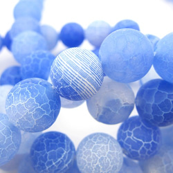 天然石 Ice candy Stone beads 【 ice Blue 】 １0個 5枚目の画像