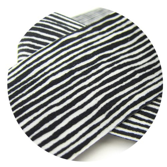 Zebra ストライプ ファブリックリボン 40mm×50cm 5枚目の画像