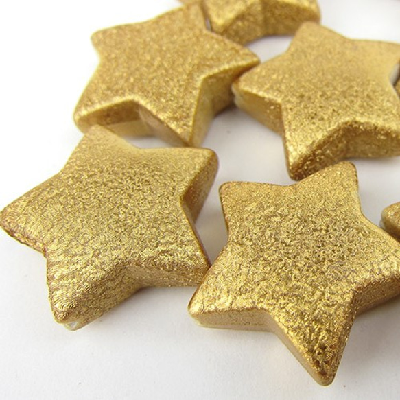 シワ加工 STAR Beads 【Bronze】6個 4枚目の画像