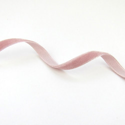 ベルベットリボン Light Smoky Pink（ライトスモーキーピンク）6mm×2m 2枚目の画像