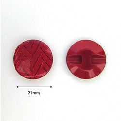 ヘリンボーンデザインフラットボタン 21mm 【RED】 5個 4枚目の画像