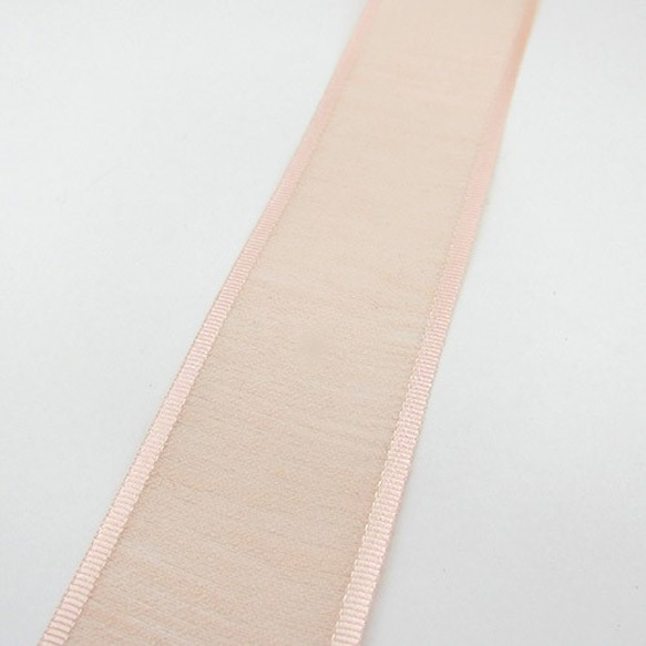 デザインエッジエアリー リボン【ピーチピンク/ Peach Pink】40mm×2m 4枚目の画像