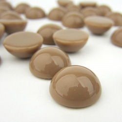 チョコレートカラーカボション 15mm 【Round / Cocoa】6個 3枚目の画像