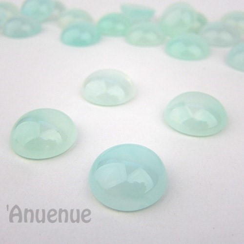 マーブルジェリーカボション 18mm 【 Pastel Blue】4個 レジン・樹脂