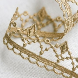 レースブレード（Vintage crown / Gold）25mm×50cm 2枚目の画像