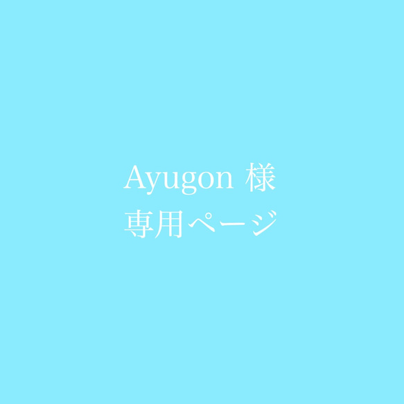 Ayugon様 専用ページ 1枚目の画像