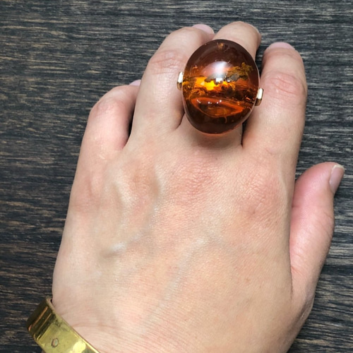 【全商品オープニング価格 特別価格】 琥珀 ヴィンテージリング 指輪・リング Vintage TANBI 通販 アクセサリー