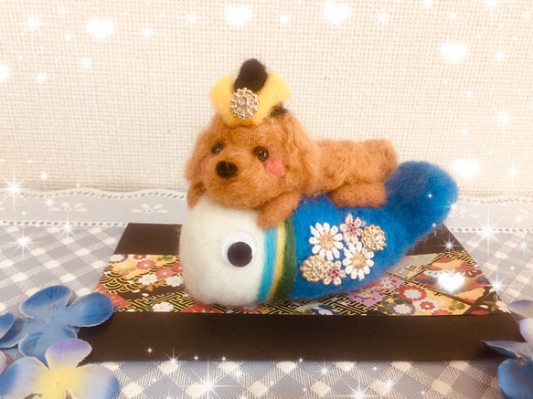 トイプードル麻呂ちゃんお正月節分端午の節句飾り 3点のりC様