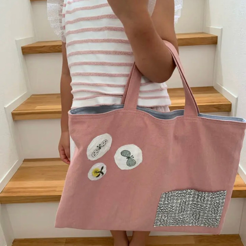 ミナペルホネン　トートバッグ　レッスンバッグ　ハンドメイド ミナペルホネンハンドメイドレッスンバッグ レッスンバッグ あゆあゆ