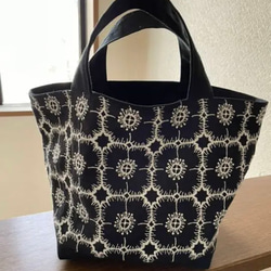 ハンドメイド♡ミナペルホネン♡両面可愛いきんちゃくトート③ 75321f86a92ba49afc67b134944614