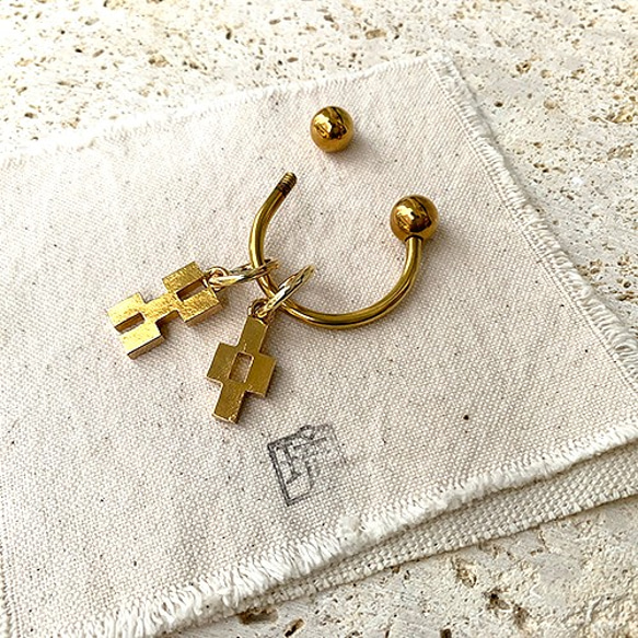 黃銅 minsa 花紋彎曲金屬零件鑰匙圈 rz-31 第2張的照片
