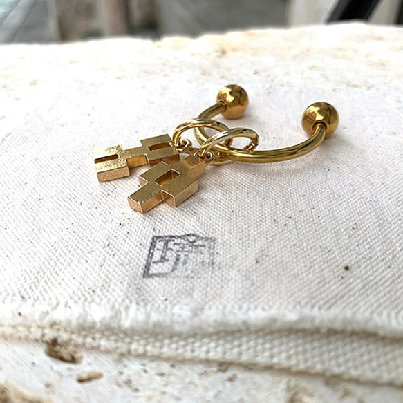黃銅 minsa 花紋彎曲金屬零件鑰匙圈 rz-31 第3張的照片