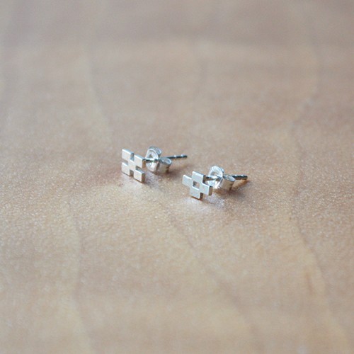 ミンサー柄鏡面耳飾　rpc-39