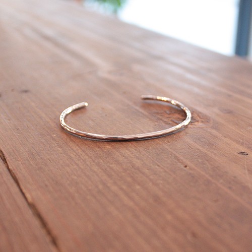 桃色銀細丸棒腕輪小　rb-38