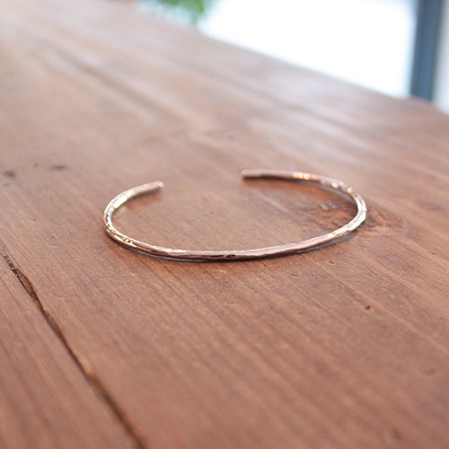 桃色銀細丸棒腕輪大　rb-39