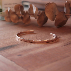 仁尾彫金『幅5mm平打ちバングル』ハンドメイド300 バングル・リスト