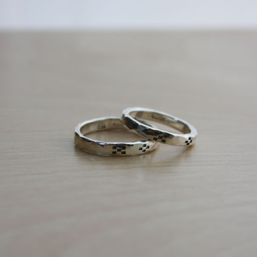 絆ミンサー柄指輪女用　rr-14