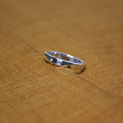 絆金剛石入槌目指輪男用 rr-20 指輪・リング 沖縄手作銀細工「琉