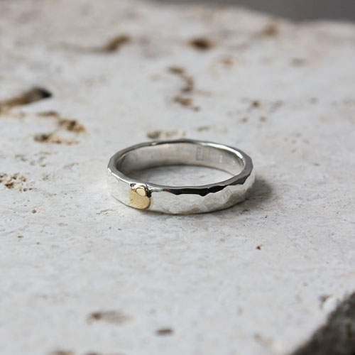 十八金入槌目指輪男用　rr-22