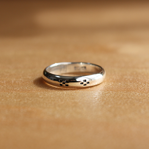 ミンサー柄甲丸指輪女用　rr-31