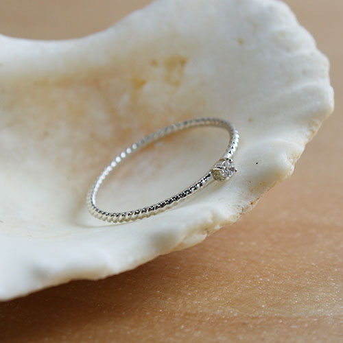 金剛石入捻指輪　rr-23