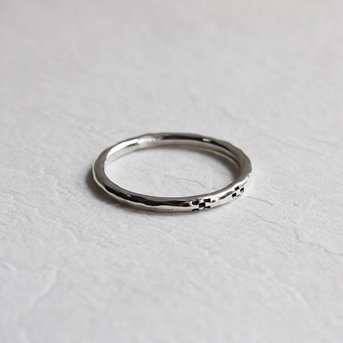 ミンサー柄細丸棒指輪男用　rr-46