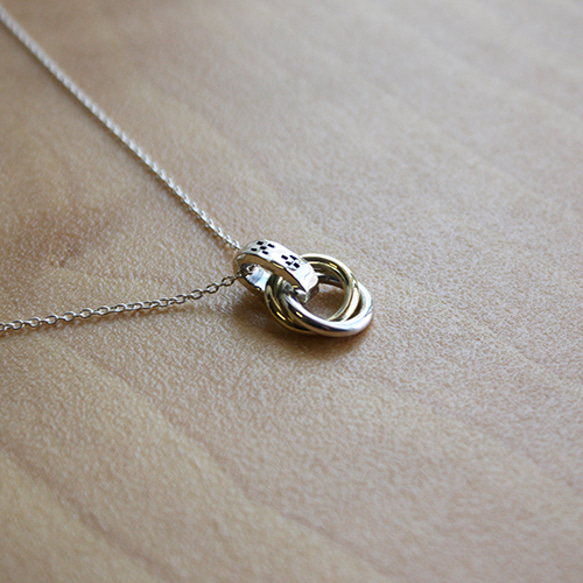 八重山ミンサー柄二輪首飾 rp-66 ネックレス・ペンダント 沖縄手