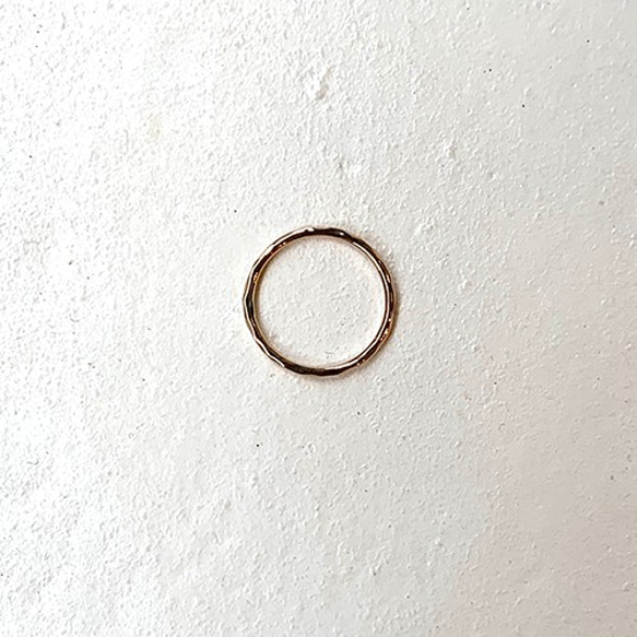 桃色十金1.5mm細丸棒槌目指輪　rr-114 2枚目の画像