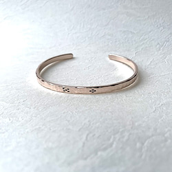 桃色銀ミンサー柄腕輪大 rb-56 ブレスレット 沖縄手作銀細工「琉