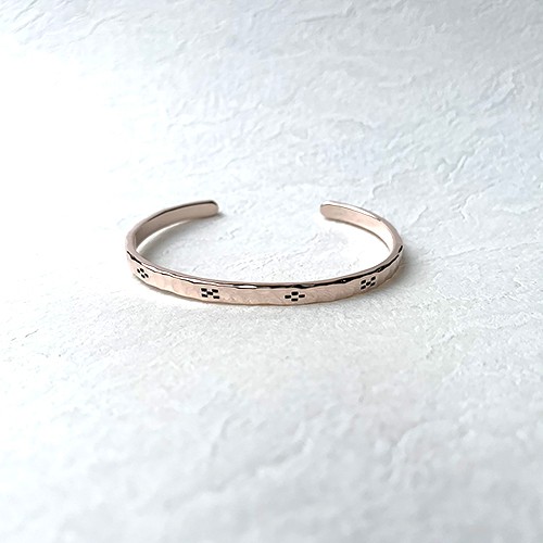 桃色銀ミンサー柄腕輪八柄小　rb-57