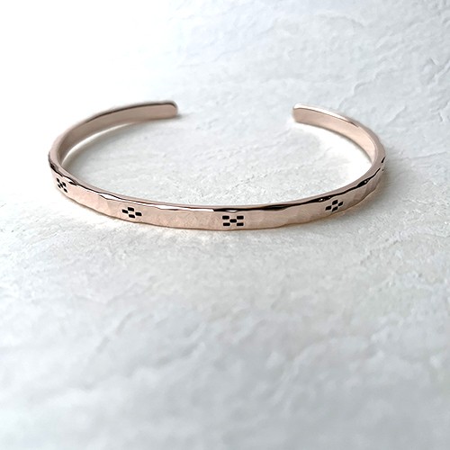 桃色銀ミンサー柄腕輪八柄大　rb-58