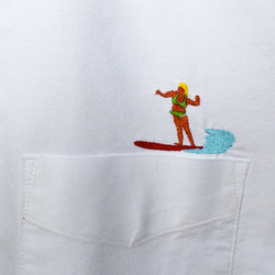 SURF 刺繍ボタンダウン OXホワイトシャツ 3枚目の画像