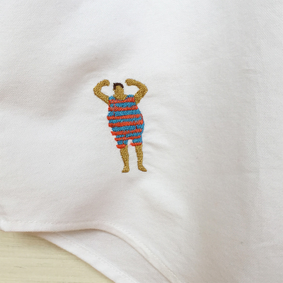 SURF 刺繍ボタンダウン OXホワイトシャツ 4枚目の画像