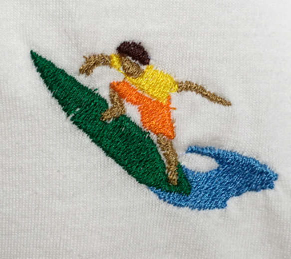 SURF 5 刺繍 クルーネック Tシャツ 4枚目の画像