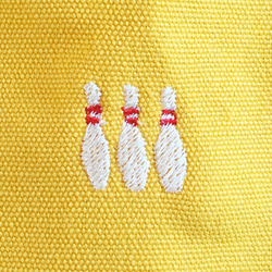 BOWLING 刺繍 キャンバストート(横広) 3枚目の画像