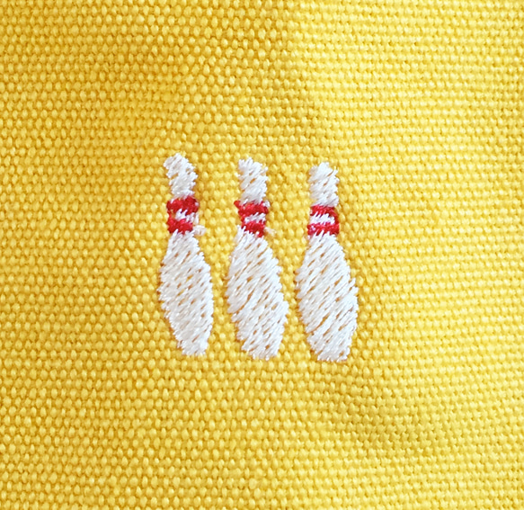 BOWLING 刺繍 キャンバストート(横広) 3枚目の画像