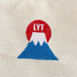 盆栽＆富士山 刺繍 キャンバストート 2枚目の画像