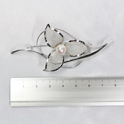 【再販】アコヤパールブローチ③（7.5mm珠） 5枚目の画像