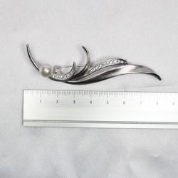 【再販】アコヤパールブローチ⑤（7.5mm珠） 5枚目の画像