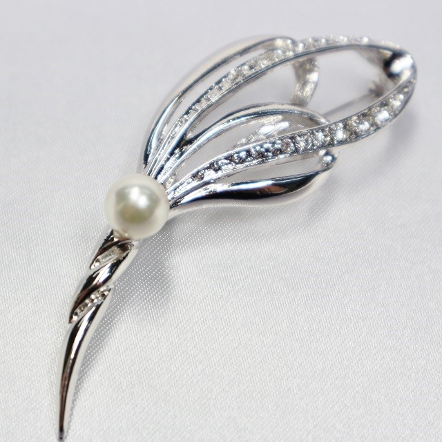 【再販】アコヤ真珠ブローチ⑧（7.5mm珠）