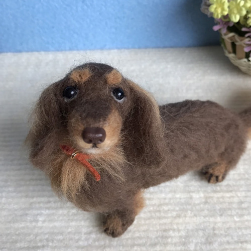 ダックスフンド(チョコレートタン)☆羊毛フェルト☆【再販/受注