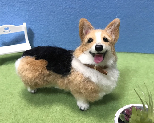 羊毛フェルト　ウエルシュコーギー 羊毛フェルト 犬 コーギー ウェルシュ・コーギー いぬ イヌ 犬