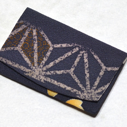 名刺・カードケース　正絹縮緬　麻の葉 1枚目の画像